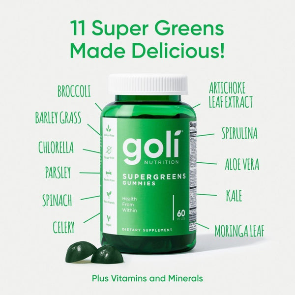 Goli Nutrition, Supergreens Gummies 60 Pieces