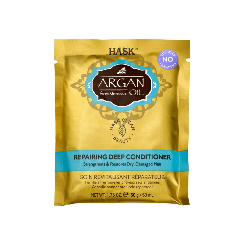 Hask, Argan Oil Repairing Deep Conditioner Hair Treatment Packet 50g