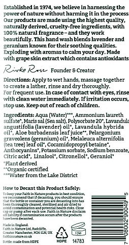 Faith In Nature, Lavender & Geranium Hand Wash 400ml Default Title