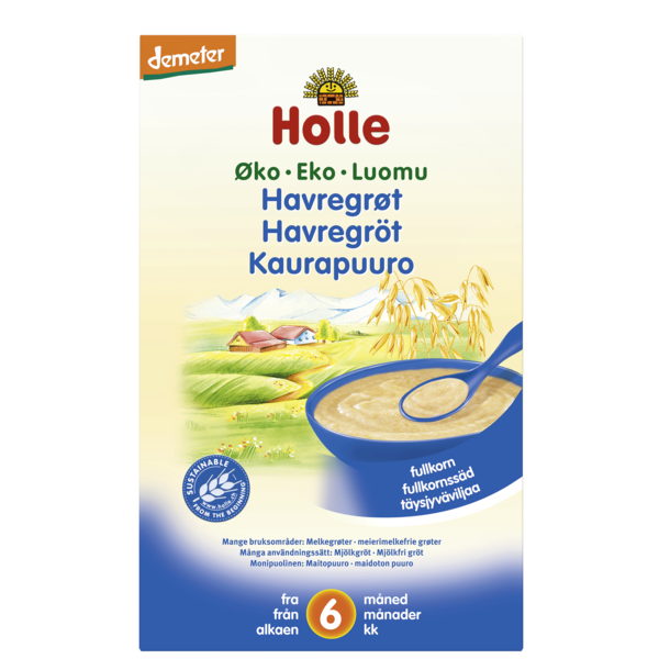 Holle Baby, Organic Rolled Oats Porridge 6M+ 250g Default Title