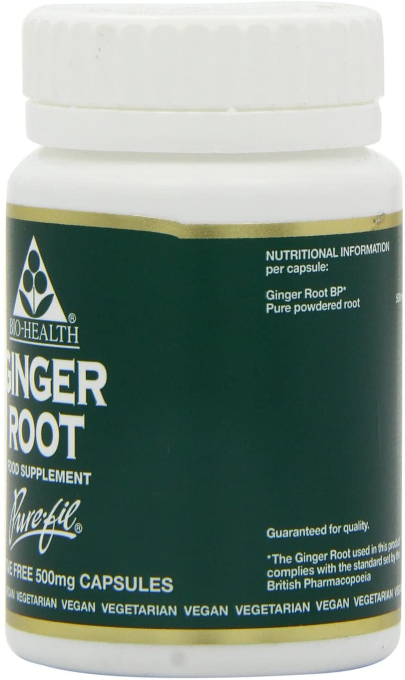 Biohealth, Ginger Root 500mg 60 Capsules Default Title