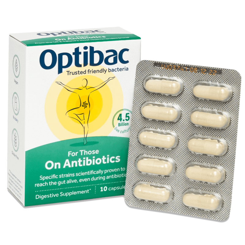 Optibac Probiotics, 항생제 복용 자용 10 캡슐