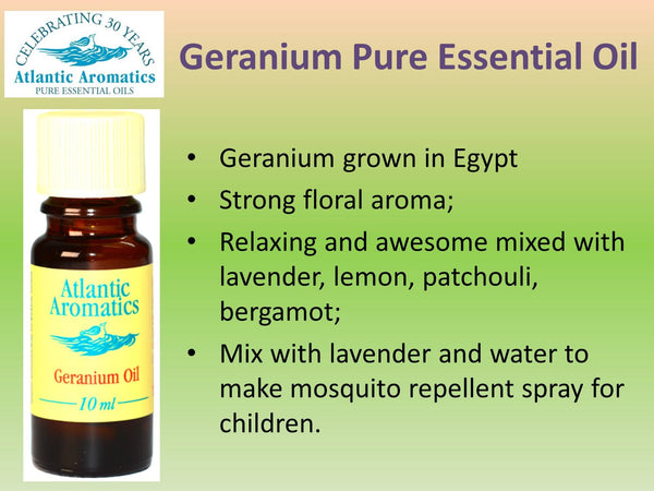 Atlantic Aromatics, Geranium Oil 10ml Default Title