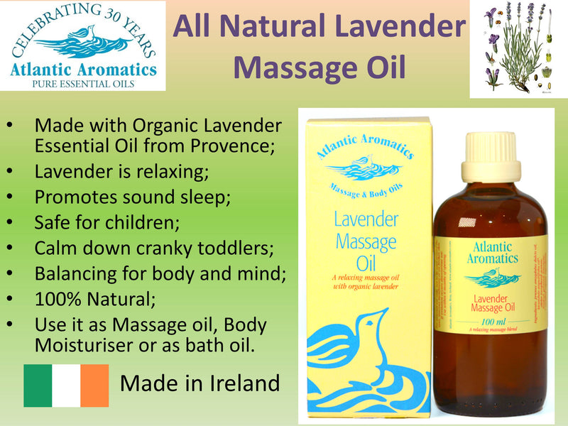 Atlantic Aromatics, Lavender Massage Oil 100ml Default Title