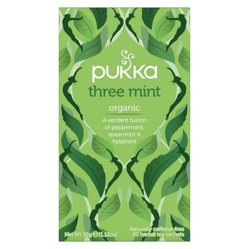 Pukka Herbs, Three Mint Organic Herbal Tea 20 Sachets Default Title