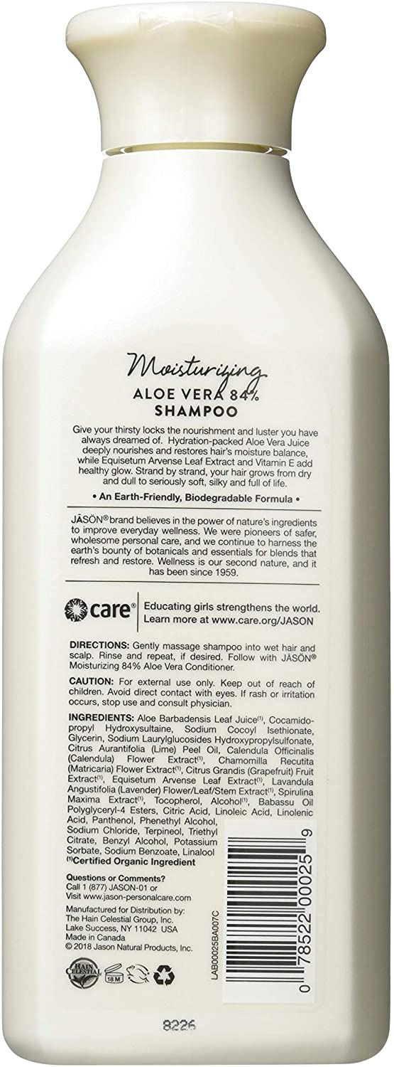 Jason, Moisturizing Aloe Vera 84% Shampoo 473ml Default Title