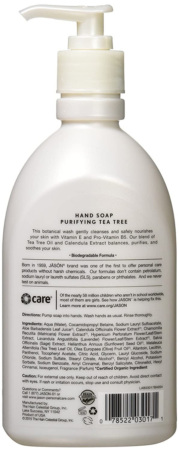 Jason, Purifying Tea Tree Hand Soap With Pump 473ml Default Title