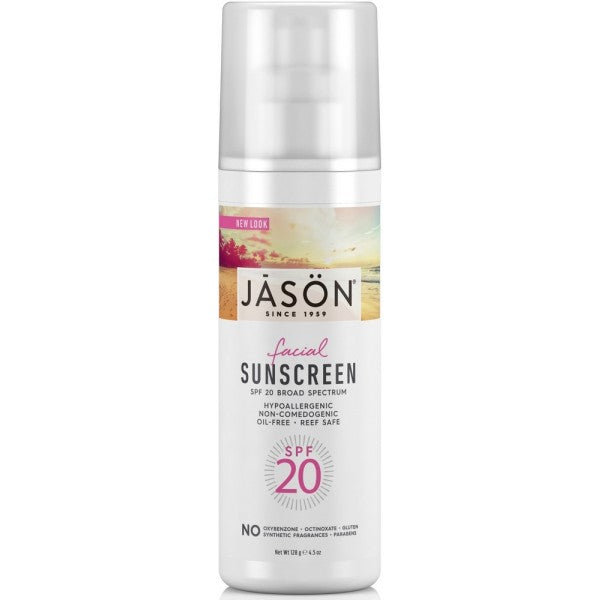 Jason, Facial Natural Sunscreen SPF20 128g Default Title