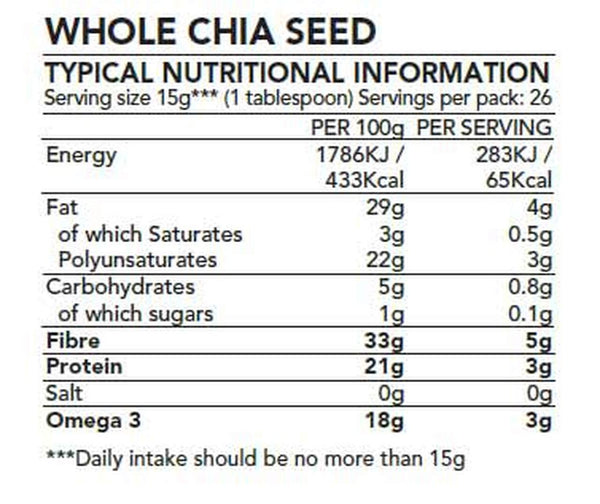 Chia Bia, Whole Chia Seeds 400g Default Title