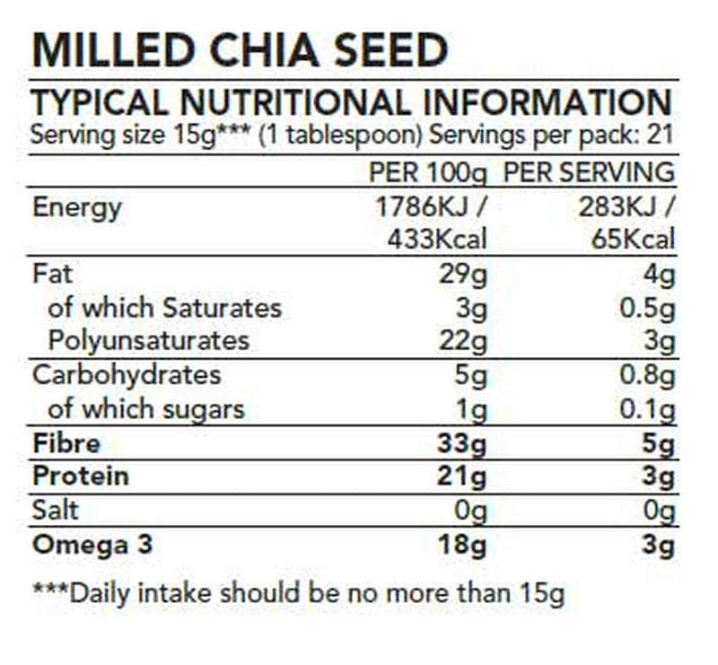 Chia Bia, Milled Chai Seed 315g Default Title