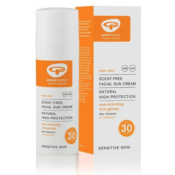 Green People, Organic Facial Sun Cream SPF30 Scent Free 50ml Default Title
