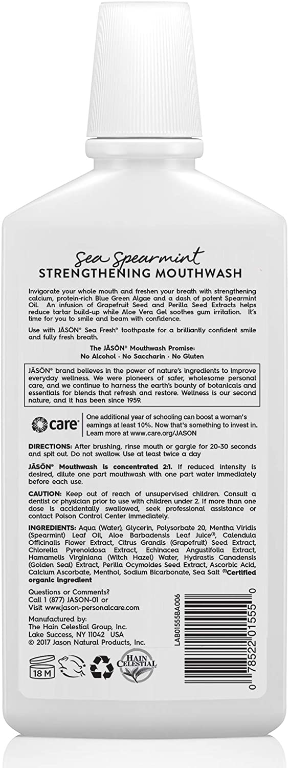 Jason, Sea Fresh® Strengthening Fresh Breath Mouthwash 480g Default Title