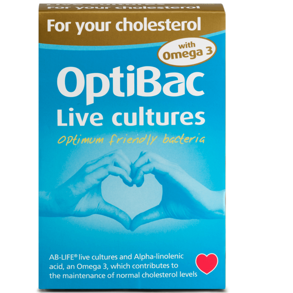 Optibac Probiotics, For You 콜레스테롤 (30 + 30) 캡슐, 오메가 함유