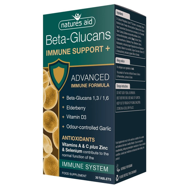 Natures Aid, Beta Glucans Immune Support+ 30 Tablets Default Title