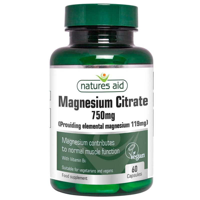 Natures Aid, Magnesium Citrate 125mg 60 Tablets Default Title