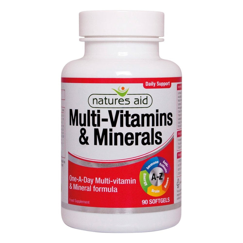 Natures Aid, Complete Multi-Vitamins & Minerals 90 Softgel Capsules Default Title