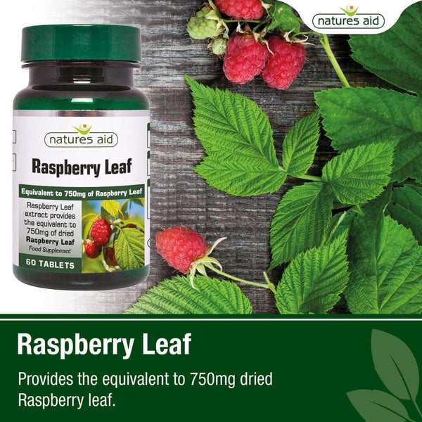 Natures Aid, Raspberry Leaf 750mg 60 Tablets Default Title