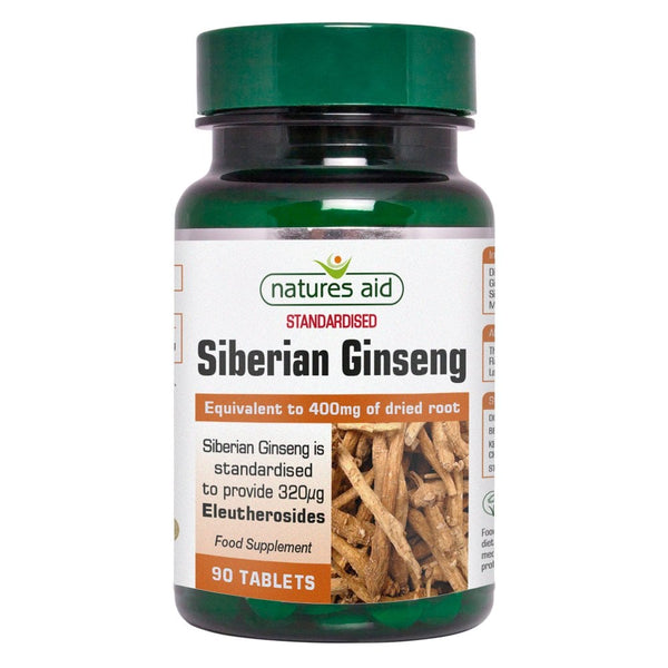 Natures Aid, Siberian Ginseng 400mg 90 Tablets Default Title