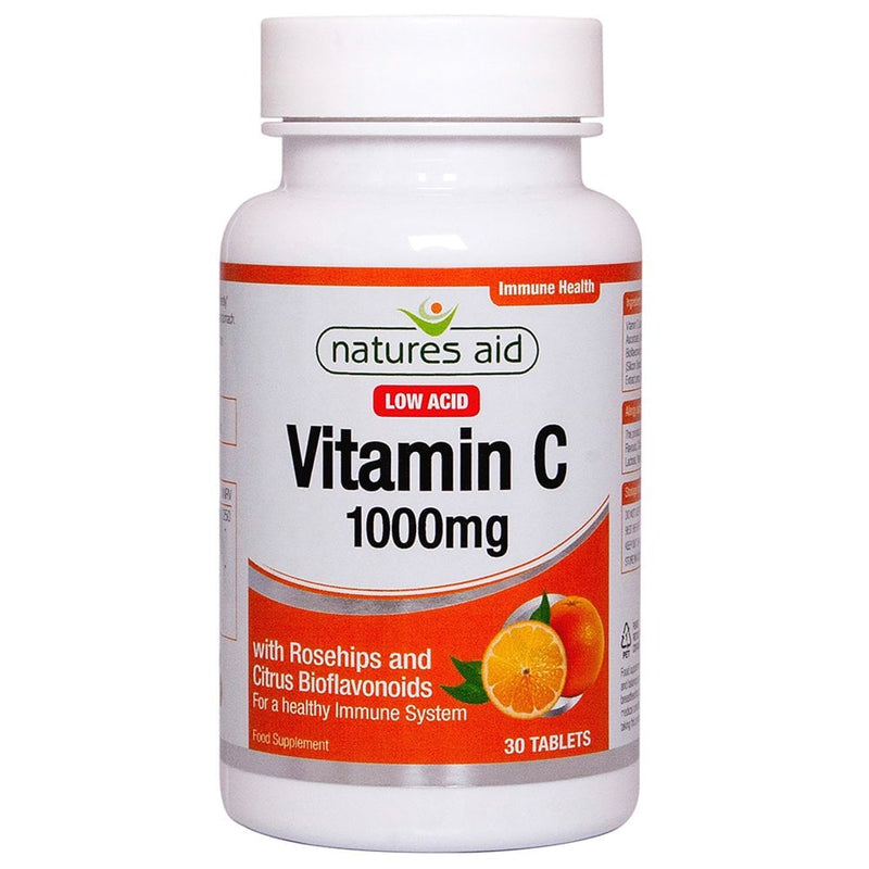 Natures Aid, Vitamin C 1000mg Low Acid 30 Tablets Default Title