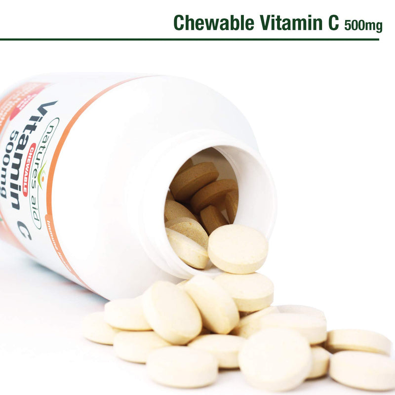 Natures Aid, Vitamin C 500mg Chewable 100 Tablets Default Title