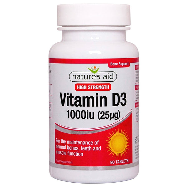 Natures Aid, Vitamin D3 1000iu 90 Tablets Default Title