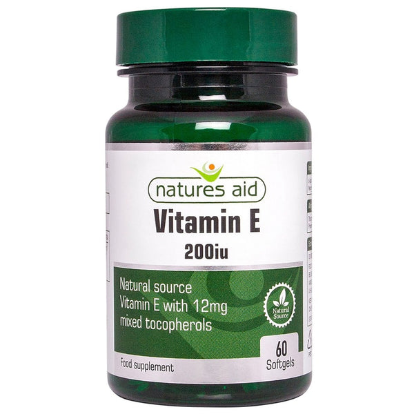 Natures Aid, Vitamin E 200iu 60 Capsules Default Title