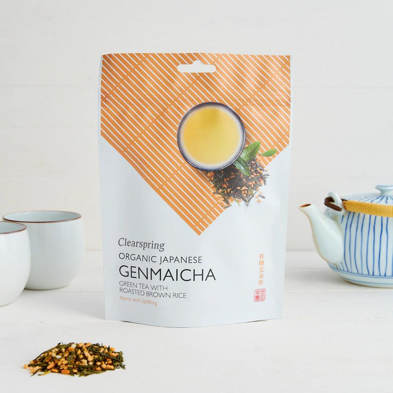 Clearspring, Organic Japanese Green Tea (Genmaicha) Loose Leaf Tea 90g