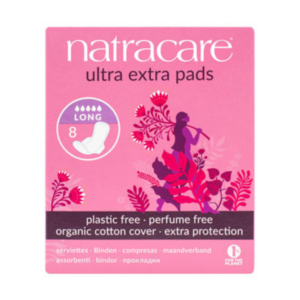 Natracare, Natural Ultra Extra Period Pads Long With Wings 8s Default Title