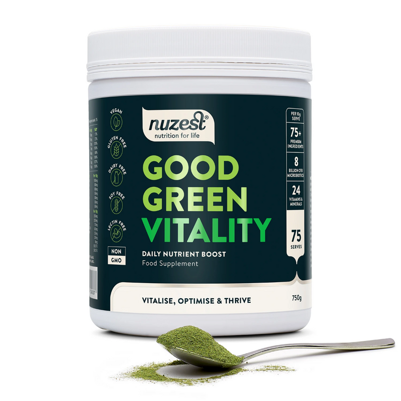 Nuzest, Good Green Vitality Daily Nutrient Boost Powder 750g (75 Serves) Default Title