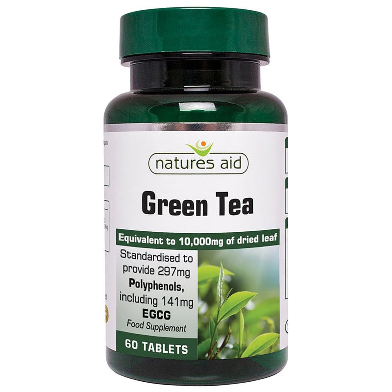 Natures Aid, Green Tea 10000mg 60 Tablets Default Title