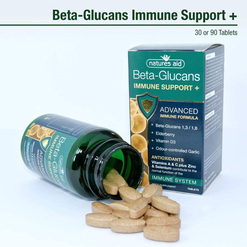 Natures Aid, Beta-Glucans Immune Support + 90 Tablets Default Title