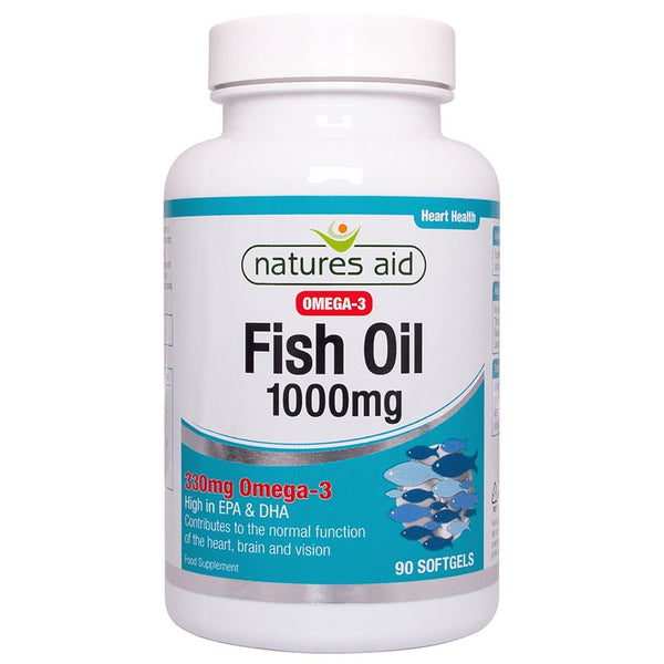 Natures Aid, Fish Oil 1000mg Omega-3 90 Capsules Default Title