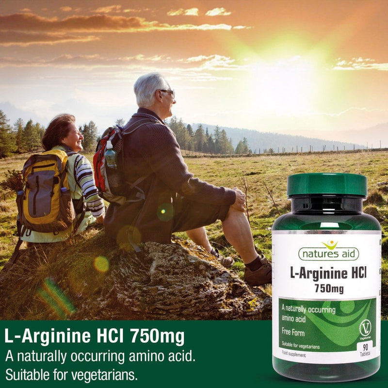 Natures Aid, L-Arginine HCL 750mg 90 Tablets Default Title