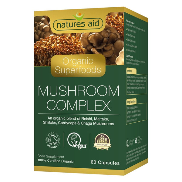 Natures Aid, Organic Mushroom Complex 60 Capsules Default Title