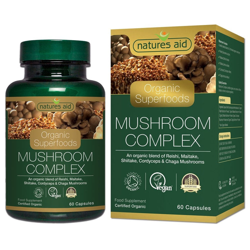 Natures Aid, Organic Mushroom Complex 60 Capsules Default Title