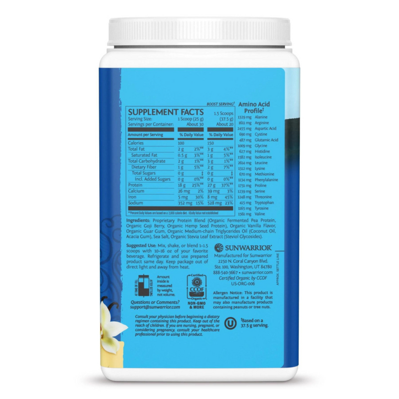 Sunwarrior, Warrior Blend Organic Protein Powder 750g