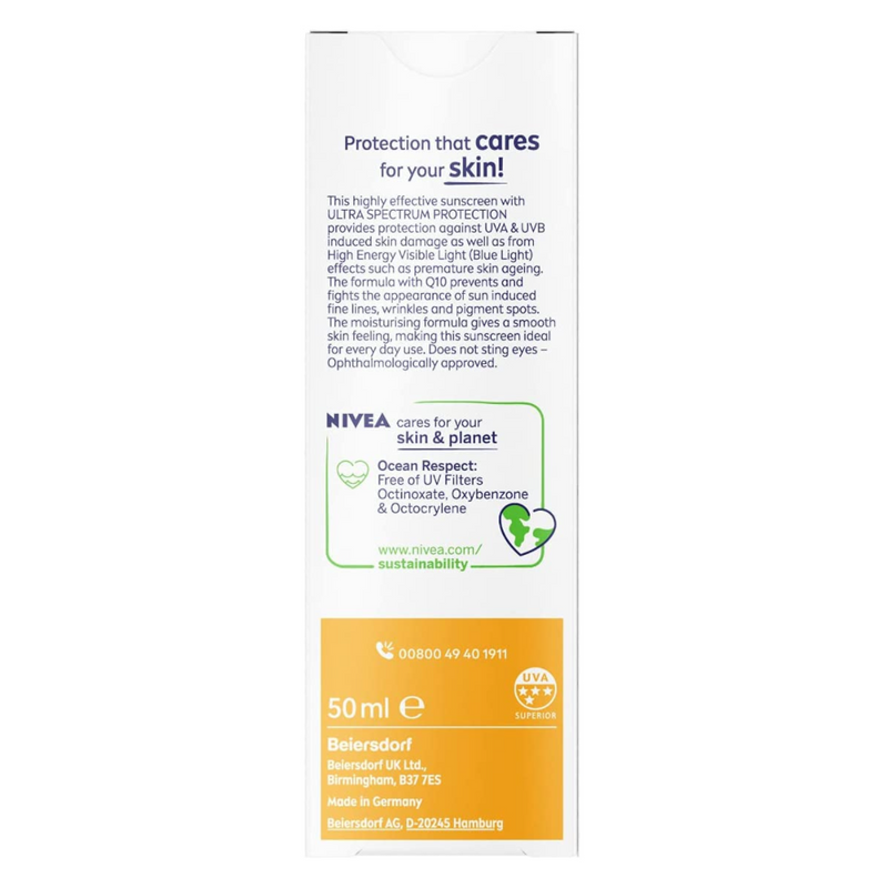 Nivea Sun, Q10 Anti-Age & Anti-Pigments Face Cream SPF30 50ml