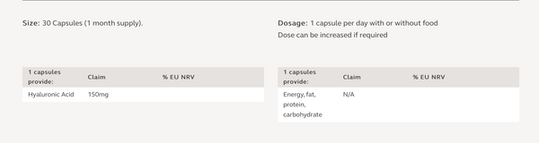 Wild Nutrition, Hyaluronic Acid 30 Capsules Default Title