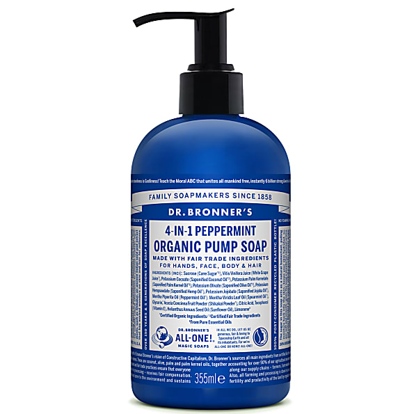 Dr. Bronner, 4 In 1 Peppermint Soap 355ml Default Title