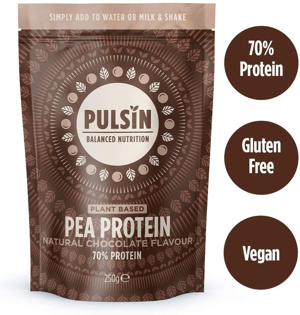 Pulsin, Natural Chocolate Pea Protein Powder 250g Default Title