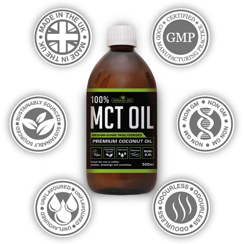 Natures Aid, 100% Pure MCT Oil 500ml Default Title