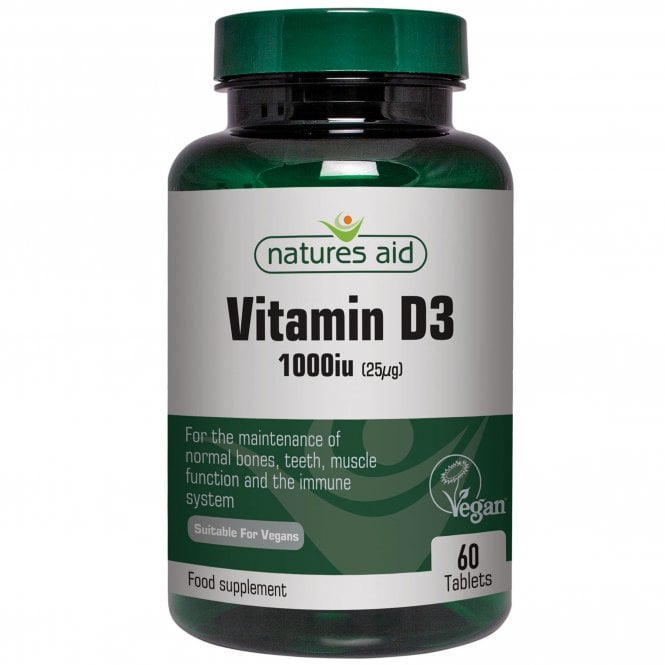 Natures Aid, Vegan Vitamin D3 1000iu (25ug) 60 Capsules Default Title