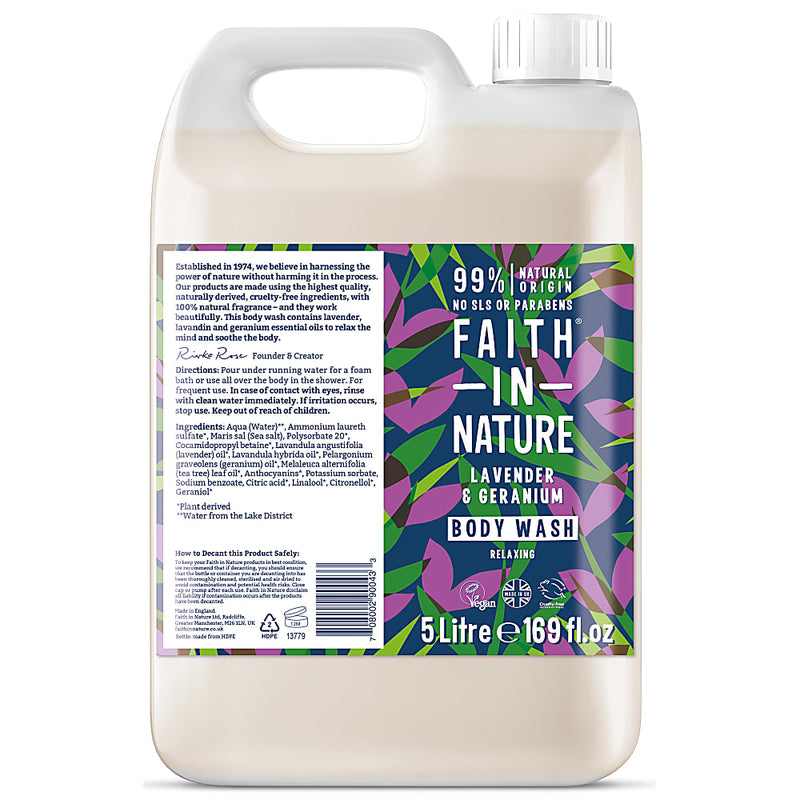 Faith In Nature, Lavender & Geranium Body Wash 5L Default Title
