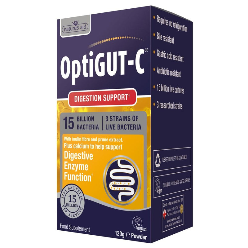Natures Aid, OptiGUT-C® (15 Billion Bacteria) 120g Default Title