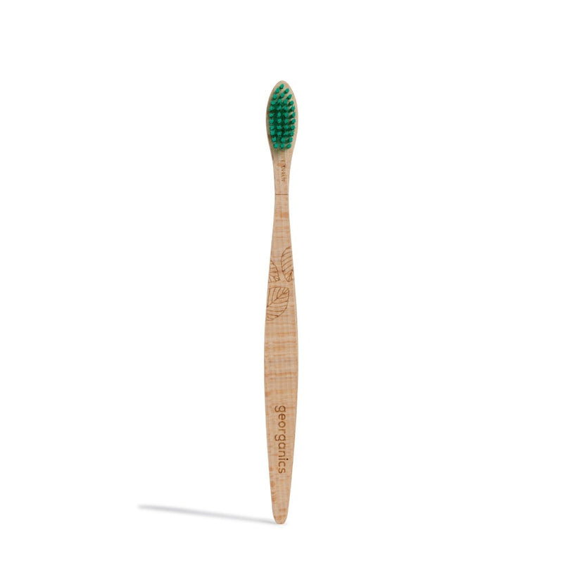 Georganics, Medium Natural Beechwood Toothbrush Default Title