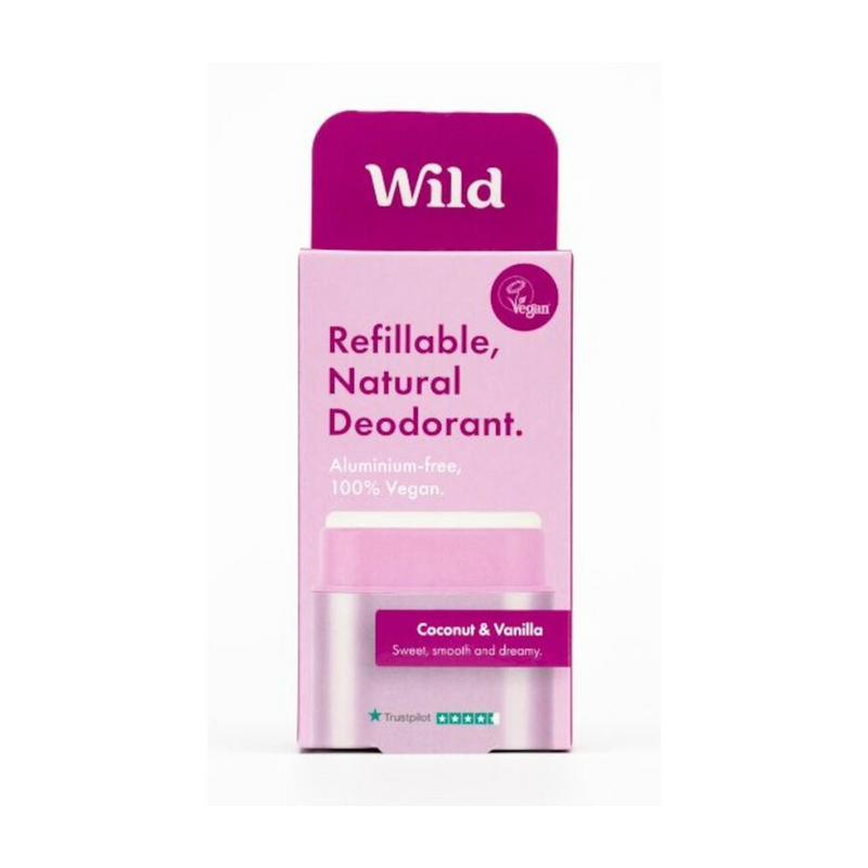 Wild, Coconut & Vanilla Deodorant Refill & Purple Case - Starter Pack