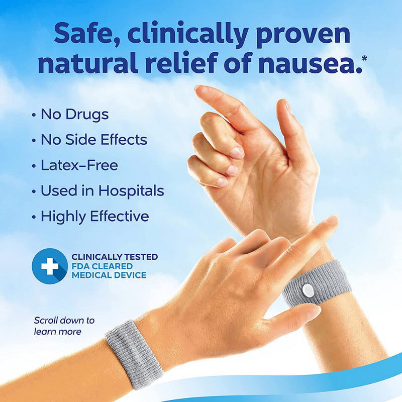 Sea-Band, Adult Anti-Nausea Acupressure Wristband For Motion & Morning Sickness