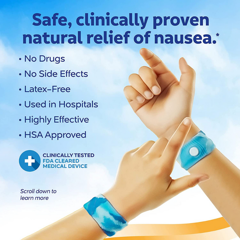 Sea-Band, Kid's Anti-Nausea Acupressure Wristband For Motion & Travel Sickness