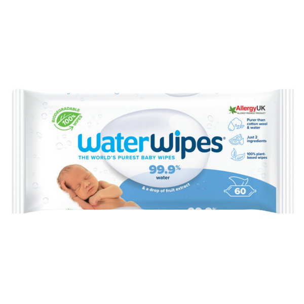 WaterWipes, Original Biodegradable Baby Wipes 60 Pack