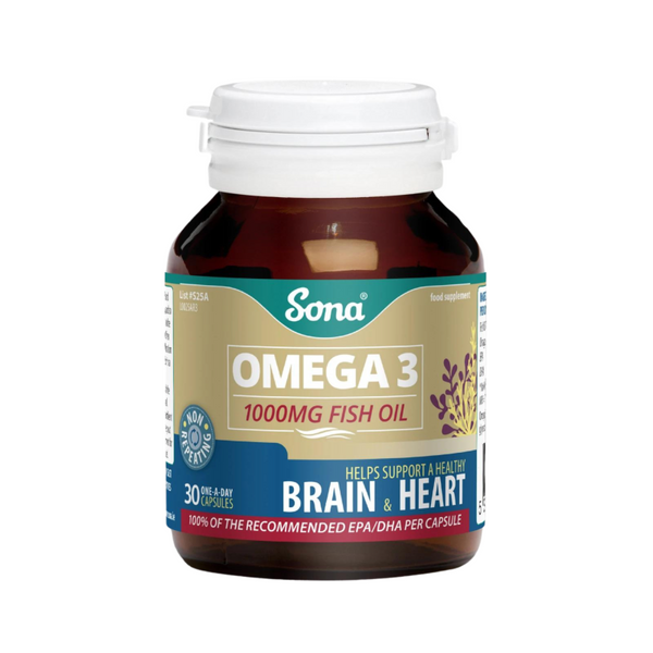 Sona, Omega 3 Fish Oil 1000mg 30 Capsules Default Title